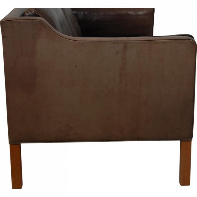 2 Seater Sofa in Patinated Leather from Børge Mogensen For Sale - Image 3 of 18