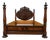 Large Antique Portuguese Romantic Bed, 19th Century For Sale