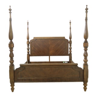 Thomasville King Size Cherry Tall Post Poster Bed For Sale
