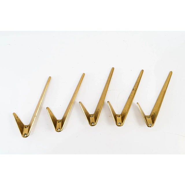 Asymmetric Wall Hooks from Hertha Baller, Austria, 1950s, Set of 5 For Sale - Image 6 of 6