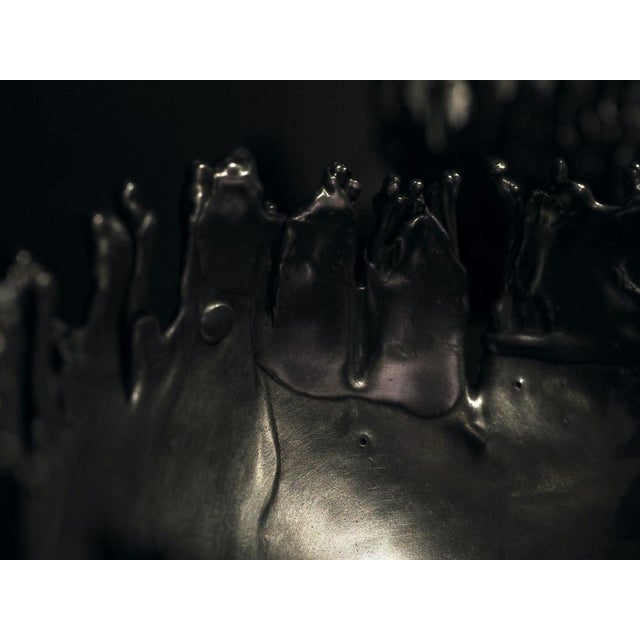 Medium Gravity Bowl in Patinated Cast Bronze by William Guillon For Sale - Image 13 of 18