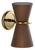 Regina Andrew Gable Sconce, Antique Natural Brass with Russet Shade For Sale
