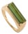 2.19 Carat Certified Green Tourmaline Baguette Ring in 18k Solid Gold Size 7 For Sale
