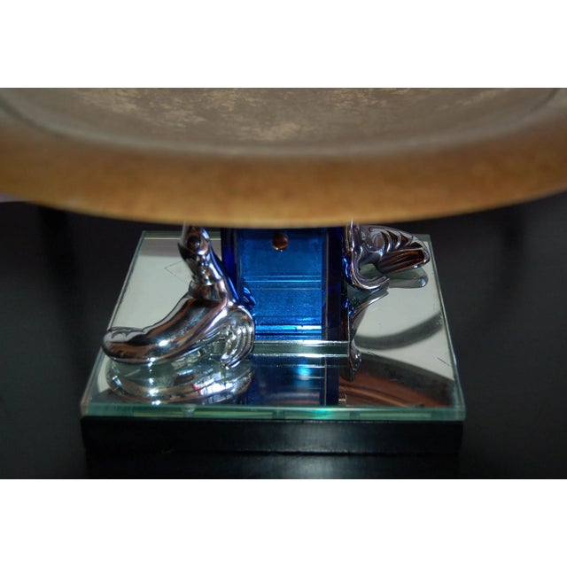 Art Deco Bronze & Tinted Glass Centerpiece from Buschi, 1930s For Sale - Image 6 of 8