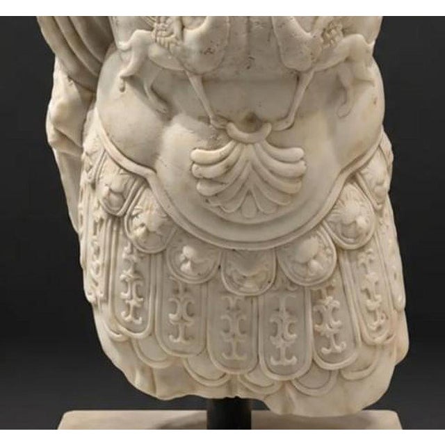 Italian School, Male Bust, 19th Century, Marble For Sale - Image 4 of 6