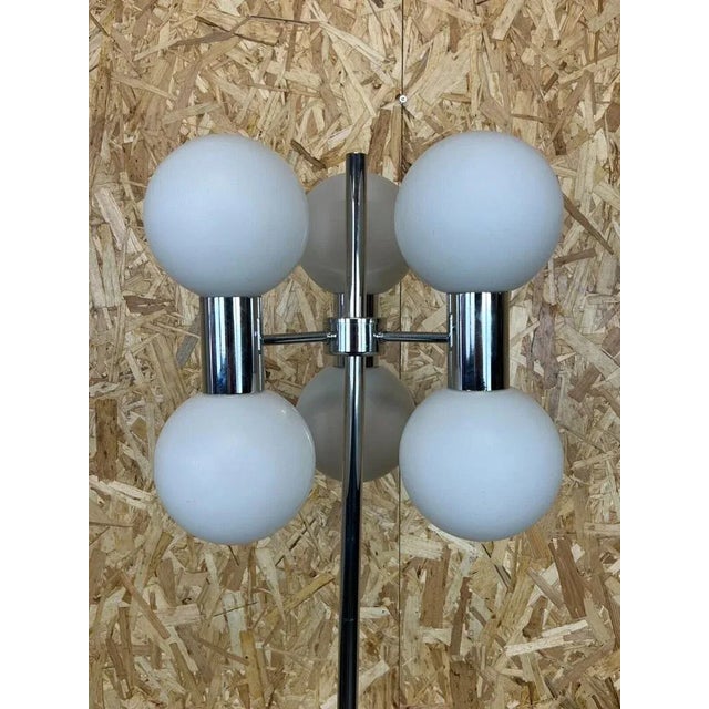 Mid-Century Space Age Floor Lamp in Metal & Glass, 1970s For Sale - Image 10 of 13