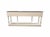 Wood French Country Distressed White Console Table With Dark Wood Top For Sale - Image 7 of 7