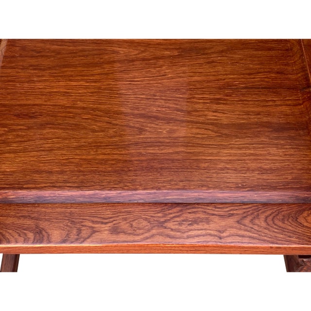 Pair Chinese Natural Wood Copper Brown Stain Yoke-Back Armchairs For Sale - Image 11 of 11