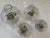Transparent Modern Glass Pedestal Vessels + Seashells, Set of Four For Sale - Image 8 of 12