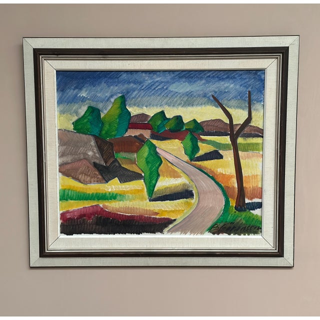 Bror Göransson, Landscape, 1960s, Oil on Canvas, Framed For Sale - Image 10 of 18