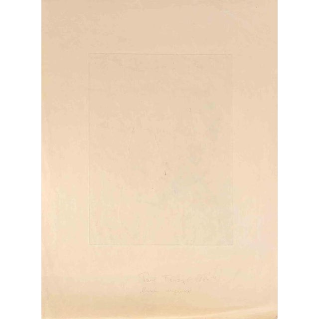 Original burin engraving (copper engraving). Artist proof, hand signed. A precise and finely executed portrait of Mustafa...