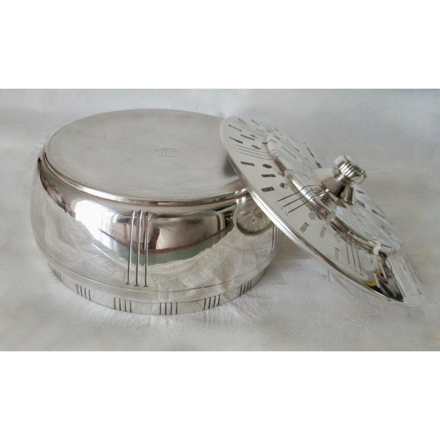 Vintage Art Deco Style, Bernard Rice's Son's Inc., Silver Plate Vegetable or Tureen Serving Bowl For Sale - Image 18 of 18