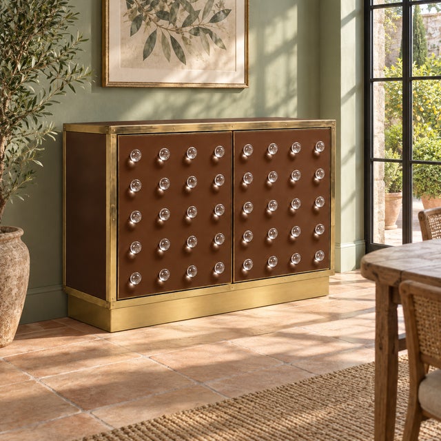 Chocolate Brown Murano Glass Dry Bar on Brass Plinth from Justfurnituress SRL For Sale - Image 6 of 8