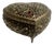 Mid 20th Century Metal Rose Flower Vine Filigree Heart Shaped Small Jewelry Box Red Velvet Lining For Sale