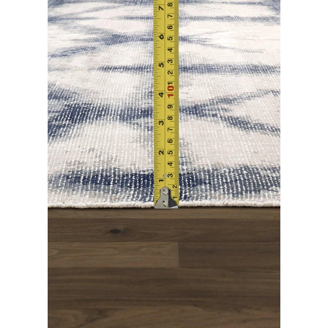 2020s Pasargad Home Shibori Silver Area Rug- 9' 0" X 12' 0" For Sale - Image 5 of 6