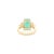 Metal 18k Gold Octagon Cut Emerald Cocktail Ring With Real Diamonds Size 6.5 For Sale - Image 7 of 12