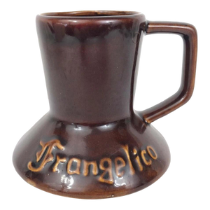 1960s Frangelico Mug Liqueur Coffee Glazed Ceramic Collectors Stein W Handle Footed