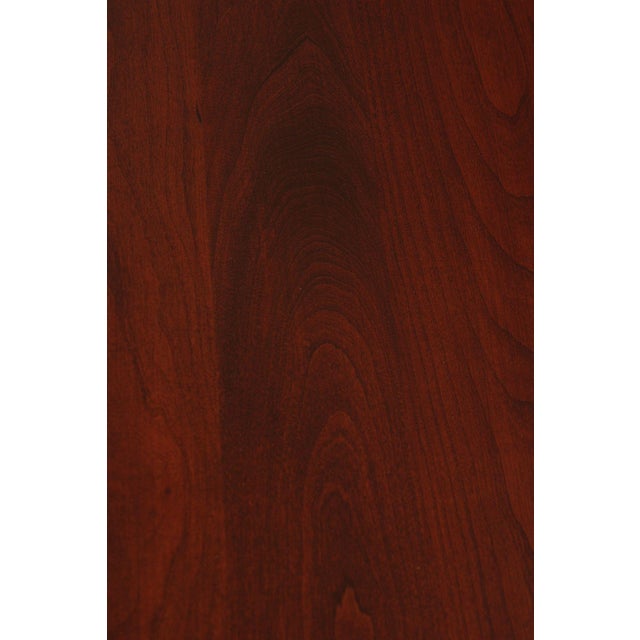 Late 20th Century Hunt Country Furniture Round Top Cherry Dining Table For Sale - Image 11 of 18