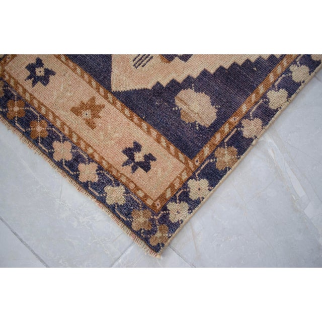 Textile Hand Knotted Door Mat, Entryway Rug, Bath Mat, Kitchen Decor, Small Rug, Turkish Rug - 1′10″ × 3′4″ For Sale - Image 7 of 12