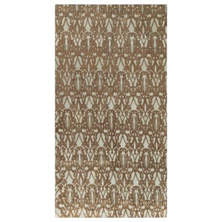 Traditional Inspired Fragment Rug in Brown and Gray by Doris Leslie Blau For Sale