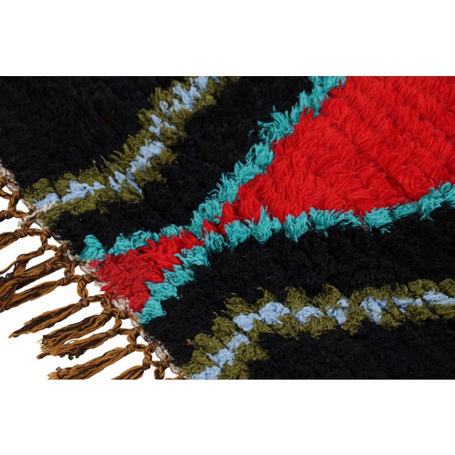 Vintage Moroccan Runner in Black With Red Diamond Medallions, From Rug & Kilim For Sale In New York - Image 6 of 7