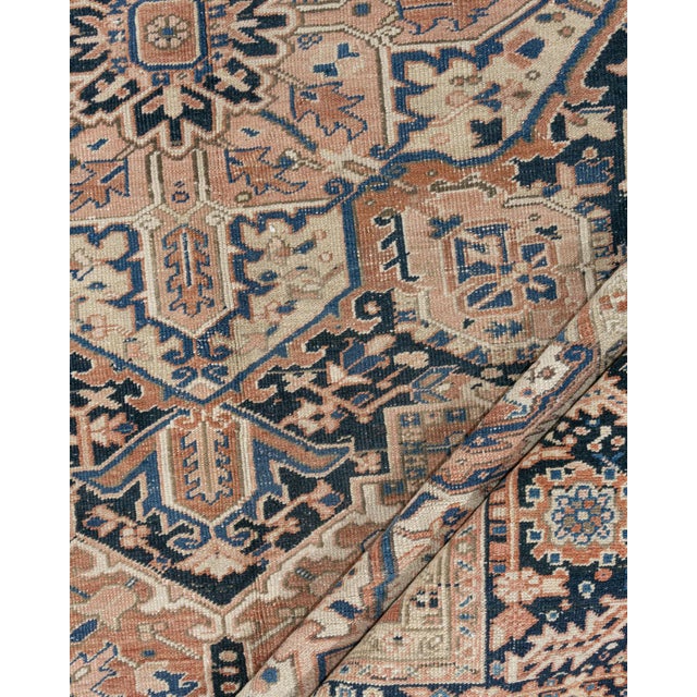 1940s Vintage Heriz Rug 9'2 X 12'11 For Sale - Image 5 of 17