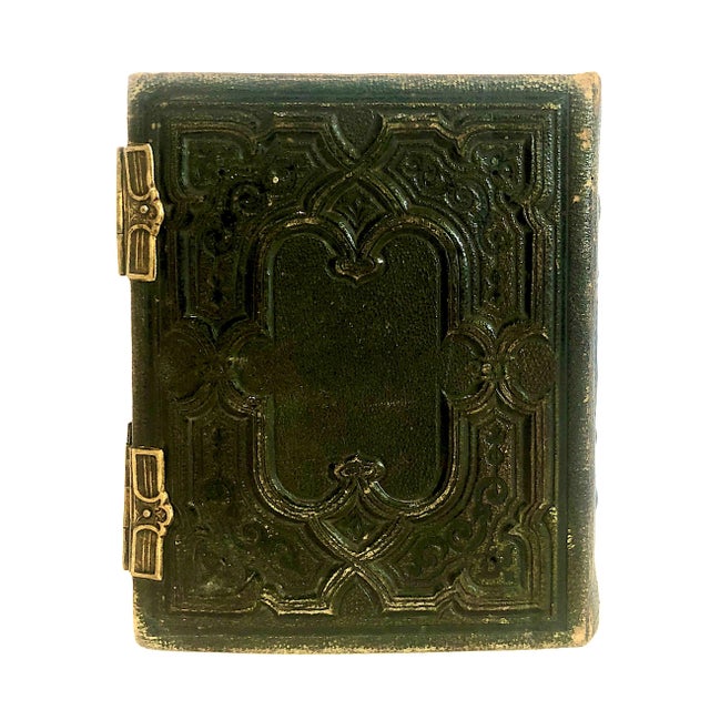 American Civil War Era Morocco Leather Photo Album With Brass Closures For Sale - Image 4 of 10