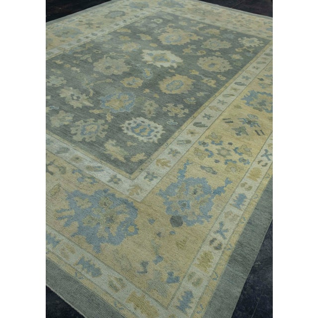 Turkish Turkish Oushak Rug 10'9" x 13'7" #18603 For Sale - Image 3 of 8