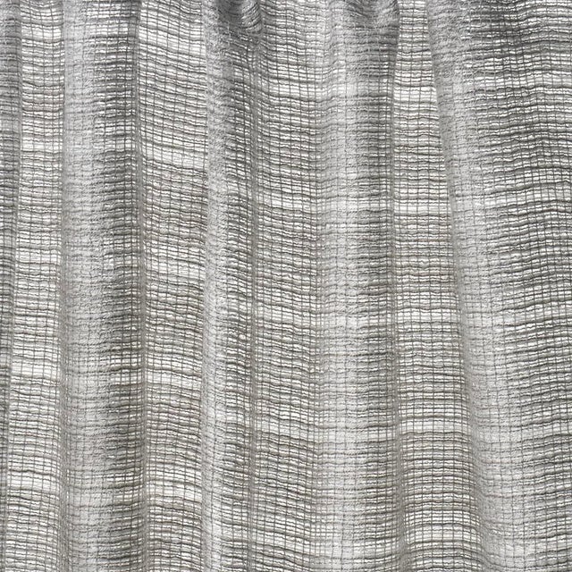 SAMPLE - Schumacher Anyo Indoor/Outdoor Sheer Fabric In Grey For Sale