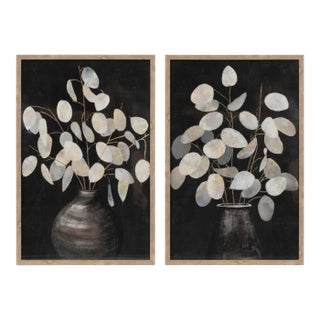 Beige Eucalyptus Print (Set of 2) For Sale