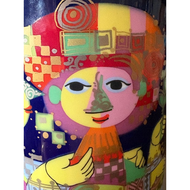 Blue Bjorn Wiinblad for Rosenthal "1001 Nights" Porcelain Vase For Sale - Image 8 of 10