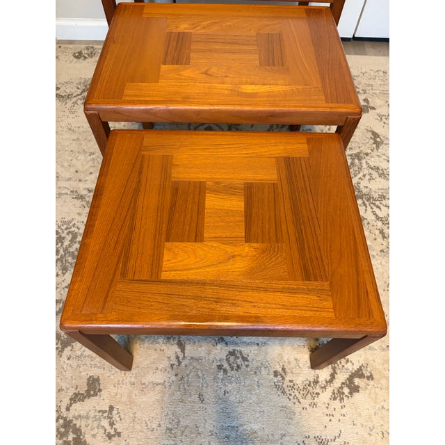 Vejle Stole & Møbelfabrik 1960s Vejle Stole Moblefabrik Teak Nesting Side Tables (Set of 3) For Sale - Image 4 of 13