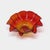 Mid-Century Modern Vintage Mid Century Amberina Crackle Glass Ruffled Bowl For Sale - Image 3 of 4