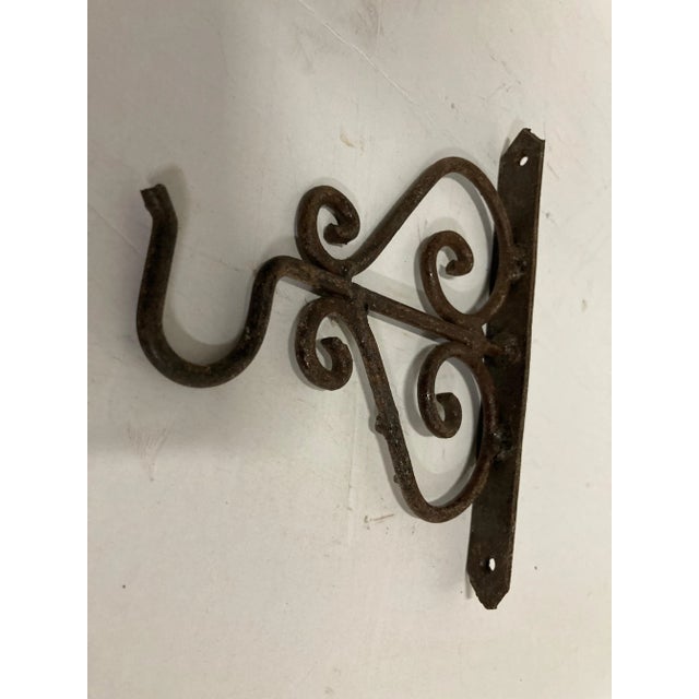 Late 20th Century Scrolling Wall Mounted Iron Bracket for Lanterns or Signs For Sale - Image 5 of 11