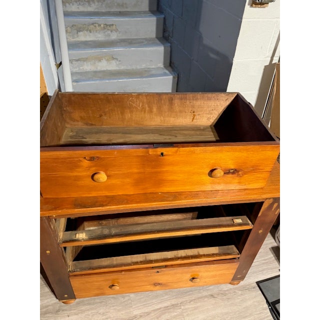 Antique Pine Three Drawer Dresser For Sale - Image 12 of 16