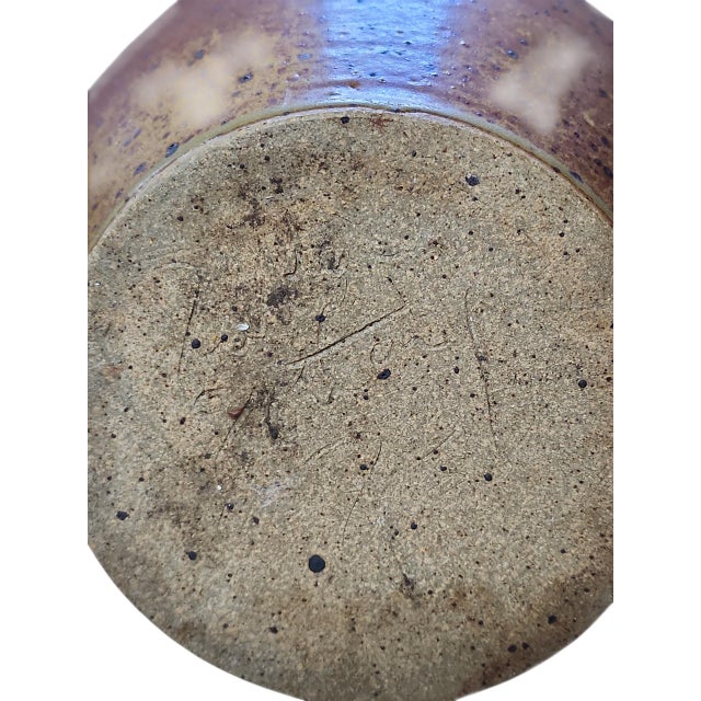 Mid 20th Century Vintage Studio Pottery Four Handled Large Two Tone Jug For Sale - Image 5 of 5