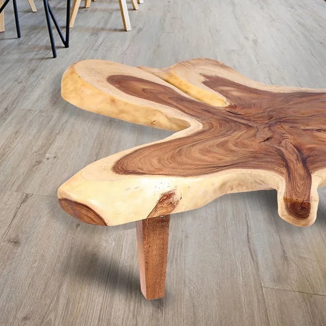 2020s 83" Long Free Form One Slab Living Edge Coffee Table 10 For Sale - Image 5 of 12