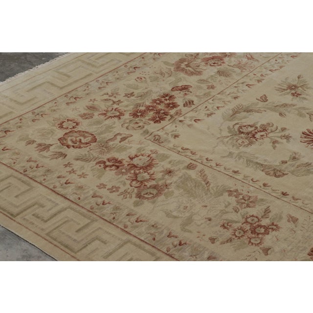 Rug & Kilim Rug & Kilim’s European Axminster Style Rug in Cream With Floral Patterns For Sale - Image 4 of 10