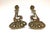 Brutalist Judaica Shabbat Candlesticks by Wainberg C. 1960's Pair For Sale - Image 4 of 6