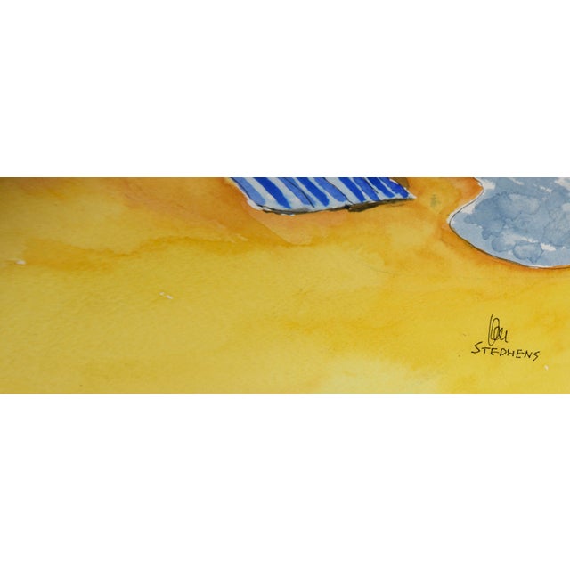 Capitola Beach, California - Original Watercolor on Paper by Ken L Stephens For Sale In Monterey, CA - Image 6 of 7
