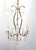 French Brass Chandelier with 3 Arms and Crystals, 1940s For Sale - Image 4 of 12