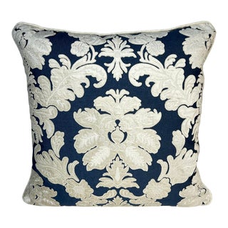 Embroidered & Appliquéd Velvet Pillow For Sale