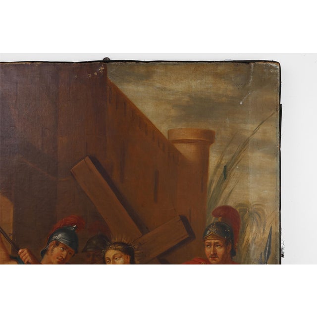 Unknown, Christ's Passion, 1900s, Oil on Canvas For Sale - Image 6 of 11