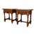 20th Pair of Spanish Nightstands With Carved Drawer For Sale