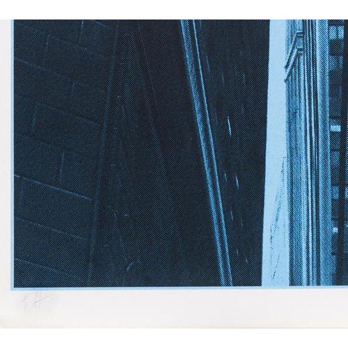 Modern Jacques Monory, Skyscrapers, Original Signed Silkscreen Print For Sale - Image 3 of 6
