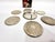 Mid-Century Modern Silver-Plated Coasters with Floral Decoration from Reader's Digest, 1980s, Set of 7 For Sale - Image 3 of 9
