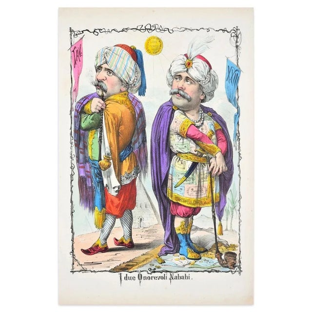 I Due Onorevoli Nababi - Lithograph by A. Maganaro - 1872 1872 For Sale - Image 3 of 3