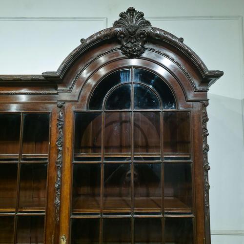 Gillows Carved Mahogany Library Bookcase For Sale - Image 4 of 18