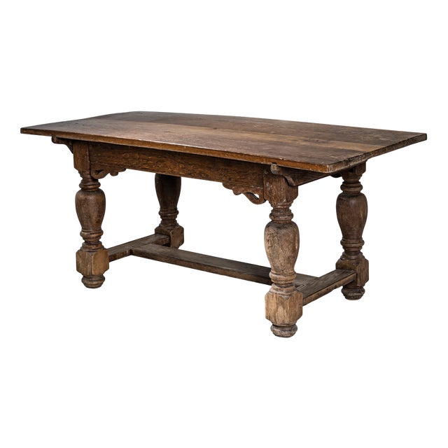 Oak Dining Table, Mid-18th Century For Sale