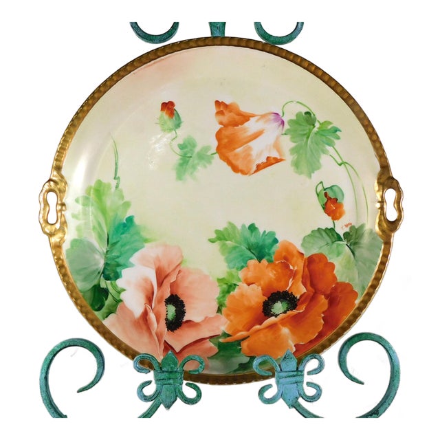 Signed Hand Panted Richard Ginori Serving Tray For Sale